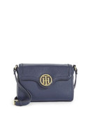 Tommy Hilfiger Maggie Leather Crossbody Bag - NAVY