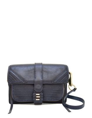 She + Lo Silver Lining Leather Camera Bag - BLUE