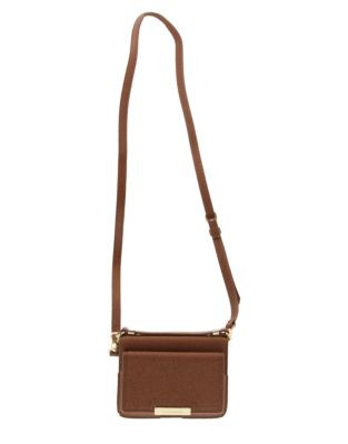 Vince Camuto Mila Double Pouch Leather Crossbody - MOCHA
