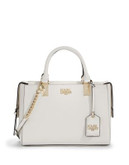 Karl Lagerfeld Kendall Saffiano Leather Satchel - WHITE