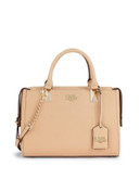Karl Lagerfeld Kendall Saffiano Leather Satchel - NUDE