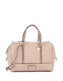 Guess Latisha Quilted Satchel - ALMOND