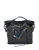 She + Lo Convertible Leather Bag - BLACK