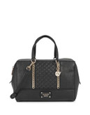 Guess Latisha Quilted Satchel - BLACK