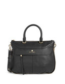 Vince Camuto Dean Pebbled Leather Satchel - BLACK