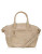 Topshop Leather and Suede Panel Tote Bag - TAUPE/BEIGE