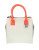 Vince Camuto Deb Leather Satchel - WHITE/GREY/CORAL