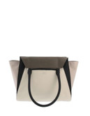 Vince Camuto Colourblocked Leather Satchel - IVORY