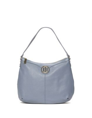 Tommy Hilfiger Maggie Pebble Leather Hobo Bag - FRENCH BLUE