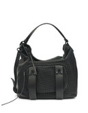 She + Lo Next Chapter Leather Hobo Bag - BLACK