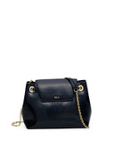 Lauren Ralph Lauren Tate Patent Leather Flap Bag - BLACK