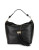 Karl Lagerfeld Tasseled Leather Hobo Bag - BLACK