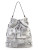 She + Lo Silver Lining Drawstring Shoulder Bag - GREY