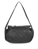 Tyoulip Sisters Pipehandle Mix Leather Hobo Bag - BLACK