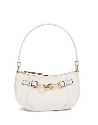 Calvin Klein Nalene Pebbled Leather Demi Handbag - WHITE