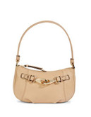 Calvin Klein Nalene Pebbled Leather Demi Handbag - NUDE