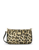 Calvin Klein Leopard Print Leather Shoulder Bag - LEOPARD CAVIAR
