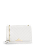 Karl Lagerfeld Chevron Quilted Leather Bag - WHITE