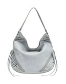She + Lo Rise Above Leather Hobo Bag - GREY