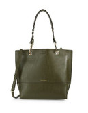 Calvin Klein Reversible Tote with Pouch - OLIVE/BRONZE