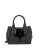 Armani Jeans Faux Saffiano and Patent Handbag - BLACK