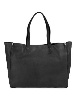 Kenneth Cole Mercer Leather Crossbody Bag - BLACK