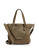Tyoulip Sisters Arrow Flapped Suede Tote Bag - DULL ARMY
