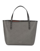 Kenneth Cole Dover Street Saffiano Leather Tote - CHARCOAL/RUST