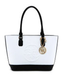 Guess Korry Small Classic Tote - WHITE MULTI