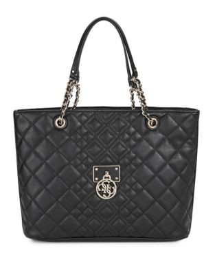 Guess Aliza Quilted Tote Bag - BLACK