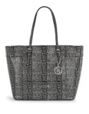 Guess Delaney Python-Embossed Tote - BLACK MULTI