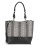 Calvin Klein Reversible Tote with Zip Pouch - BLACK/WHITE