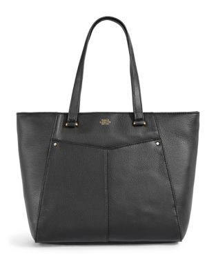 Vince Camuto Pebbled Leather Tote - BLACK