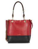 Calvin Klein Reversible Tote with Pouch - RED/BLACK