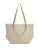 Halston Heritage Chain Link Leather Tote - BEIGE/BROWN