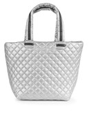 Steve Madden Diamond Quilted Tote - SILVER