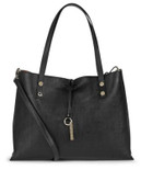 Calvin Klein Reversible Faux Leather Tote - BLACK