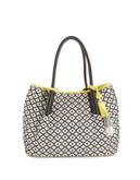Vince Camuto Harlo Woven Leather Tote - BLACK