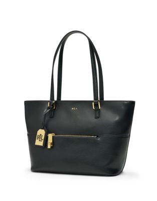 Lauren Ralph Lauren Whitby Leather Shopper Bag - BLACK