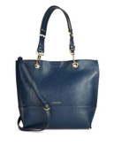 Calvin Klein Reversible Tote with Pouch - NAVY/LUGGAGE