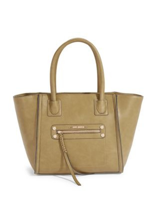 Steve Madden Bhalen Winged Faux Leather Tote - OLIVE