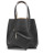 Kensie Faux Leather Reversible Tote Bag - BLACK COMBO