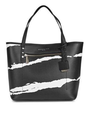 Kenneth Cole Dover Street Tote - BLACK/WHITE