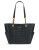 Calvin Klein Patterned Leather Tote - BLACK