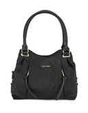 Calvin Klein Florence Nylon Shopper Handbag - BLACK/GOLD