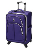 London Fog Expandable Spinner Wheeled Carry-On - PURPLE - 21