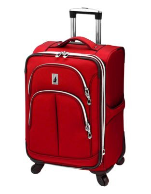 London Fog Expandable Spinner Wheeled Carry-On - RED - 21