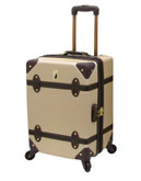 London Fog Retro Trunk 20 Inch Spinner Suitcase - CHAMPAGNE - 20