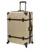 London Fog Retro Trunk 28 Inch Spinner Suitcase - CHAMPAGNE - 28