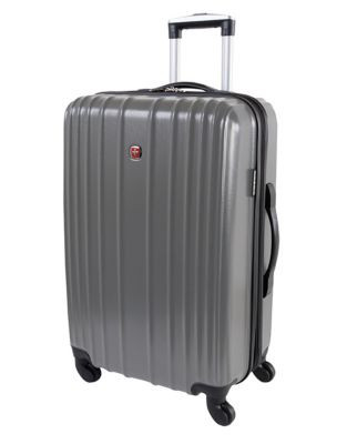 Swiss Gear Scion 24 Inch Expandable Hard Side Suitcase - SILVER - 24